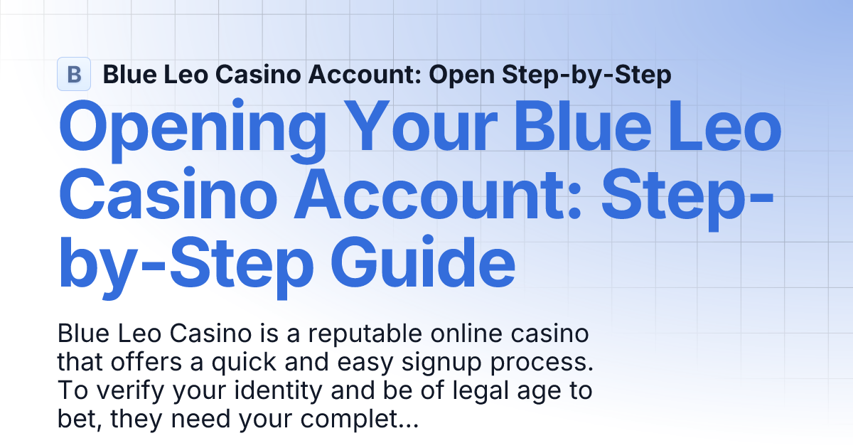 Blue Leo Casino Mobile Client Erfahrungen — Review für Spieler aus Deutschland